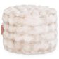 Jaxx Raven Round Accent Pouf in Phantom Cream, , large