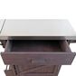 HOMLUX 40.5" Outdoor Kitchen Island with One Drawer in Brown and Stainless Steel, , large