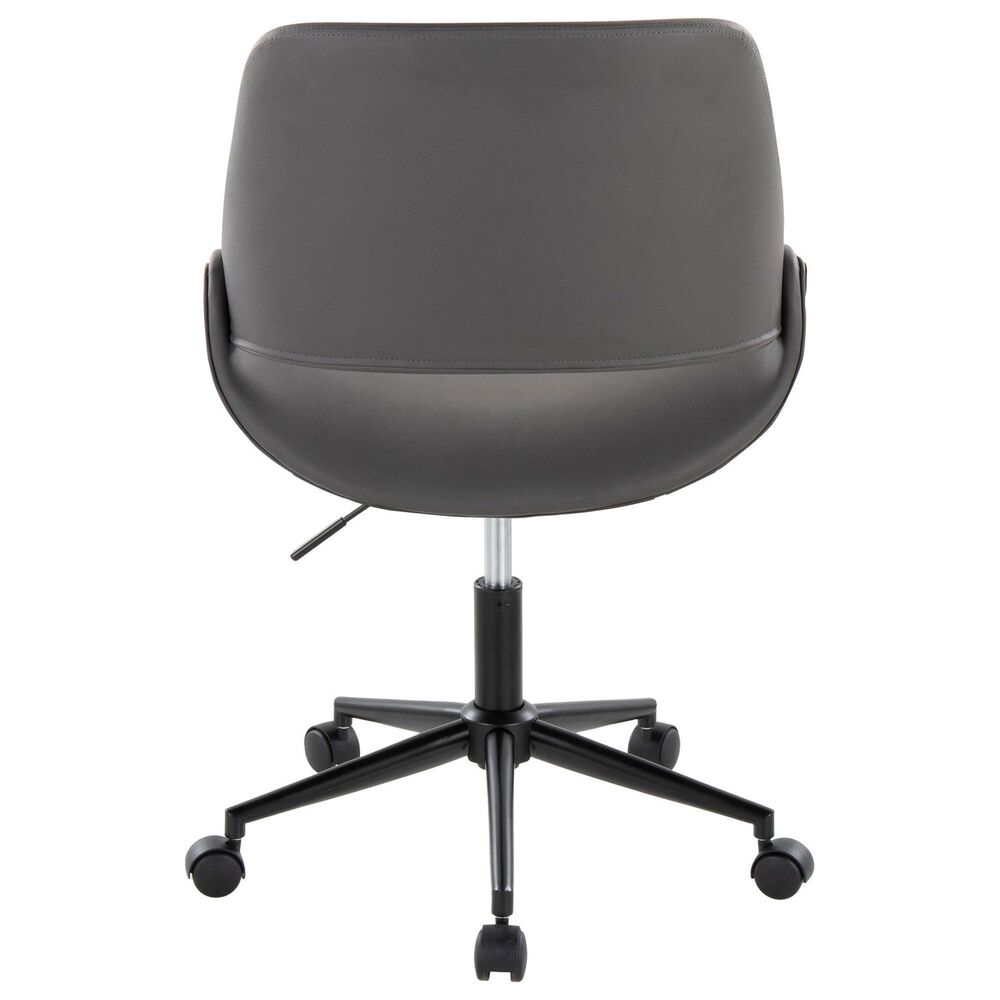 Lumisource Fabrico Office Chair with Grey Cushion in Black, , large