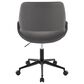 Lumisource Fabrico Office Chair with Grey Cushion in Black, , large