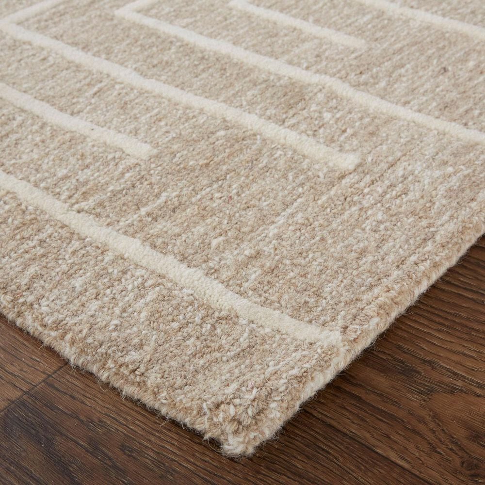 Feizy Fenner 12&#39; x 15&#39; Beige and Ivory Area Rug, , large