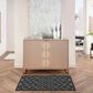 Nourison Versatile 2" x 4" Charcoal and Black Indoor/Outdoor Area Rug, , large