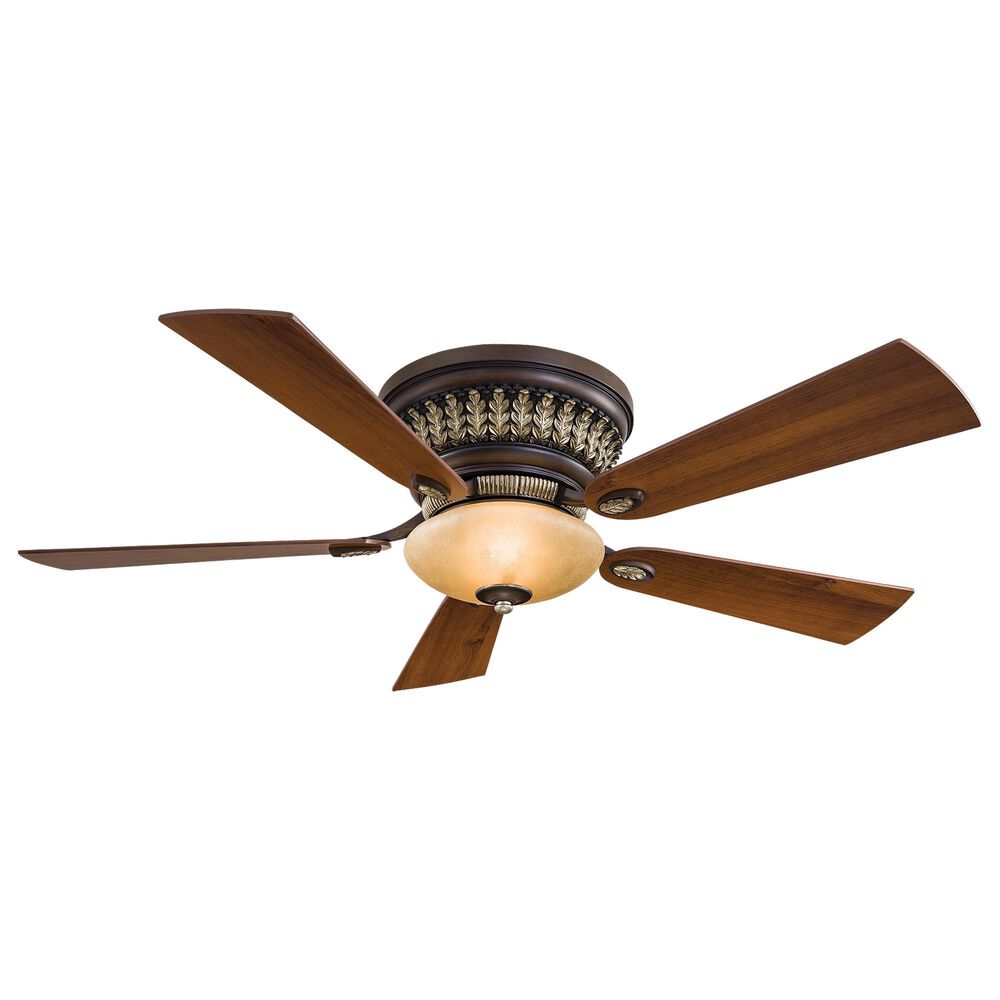Minka-Aire Calais 52" Flush Mount Ceiling Fan with LED Light in Belcaro Walnut, , large