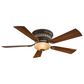 Minka-Aire Calais 52" Flush Mount Ceiling Fan with LED Light in Belcaro Walnut, , large