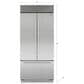Sub Zero 20.5 Cu. Ft. Classic French Door Refrigerator with Pro Handle and Internal Dispenser in Stainless Steel, , large
