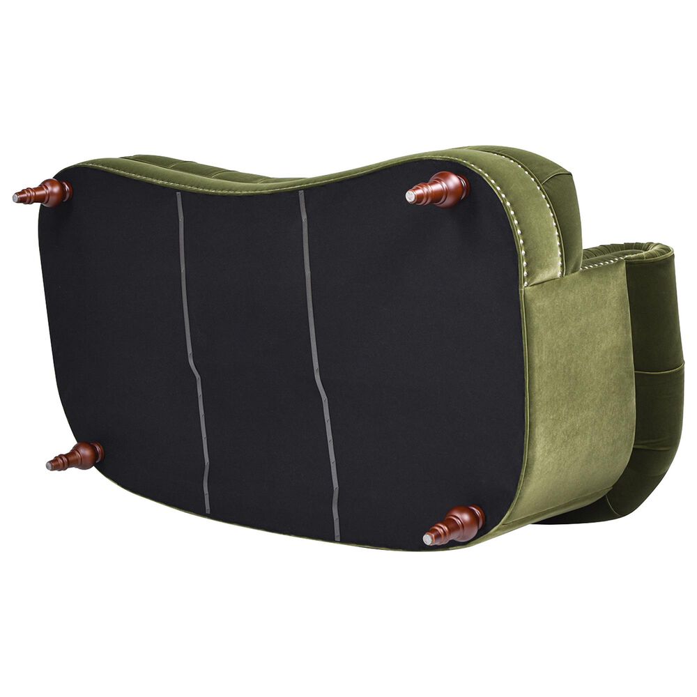 Jennifer Taylor Home La Rosa Stationary Loveseat in Olive Green Velvet, , large