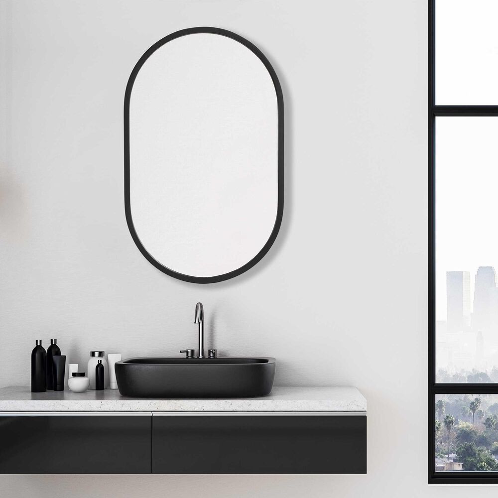 Salt &amp; Light 32&quot; x 20&quot; Wall Mirror in Matte Black, , large