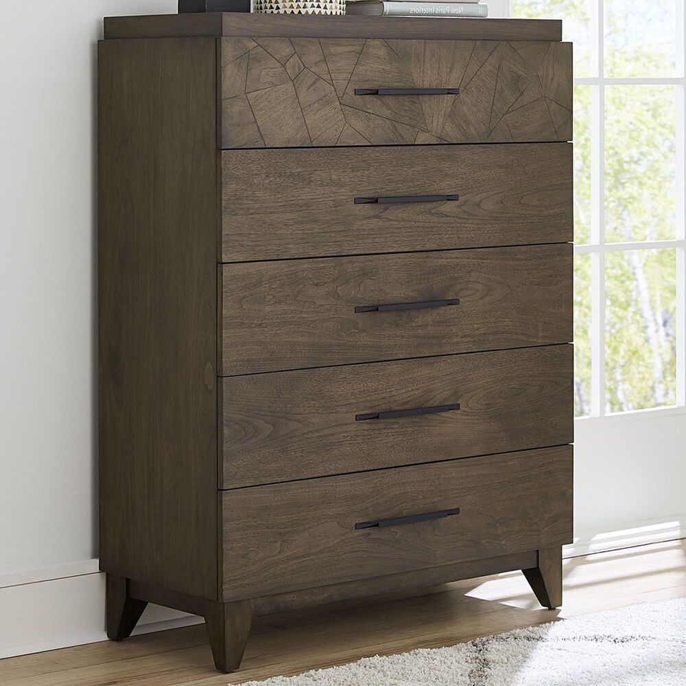 Urban Home Broderick 5-Drawer Chest in Wild Oats Brown, , large