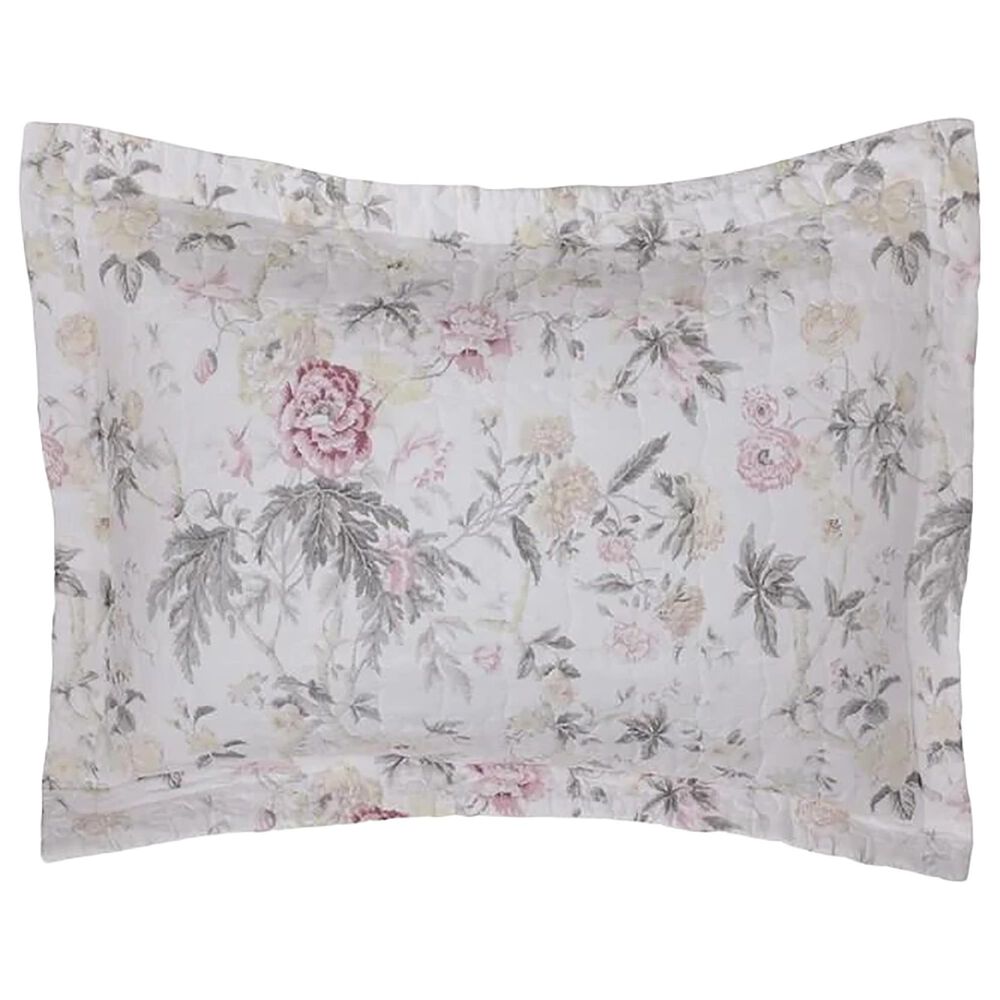 Revman Breezy Floral 3-Piece King Quilt Set in Pastel Grey, , large