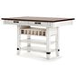 Ashley Valebeck Counter Height Table in White and Brown - Table Only, , large