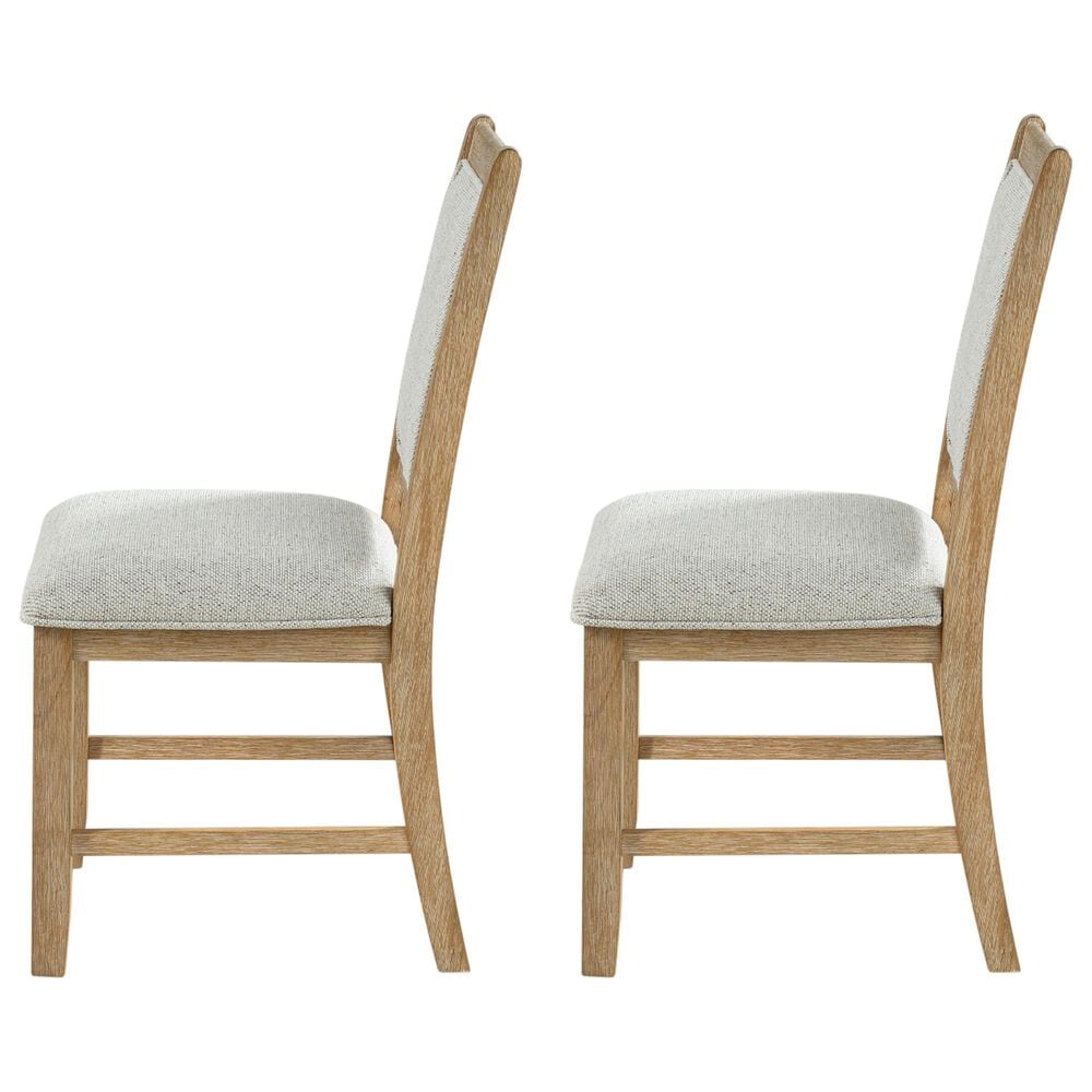 Furniture of America Virex Upholstered Side Chair in Natural (Set of 2), , large