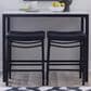 Linon Home Decor Betty 3-Piece Faux Marble Pub Set in Black and White, , large