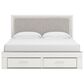 Ashley Zuraleus 3-Piece King Upholstered Storage Bedroom Set in Matte White, , large