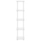 HOMLUX Turn-N-Tube 5-Tier Corner Square Display Bookshelf in White, , large