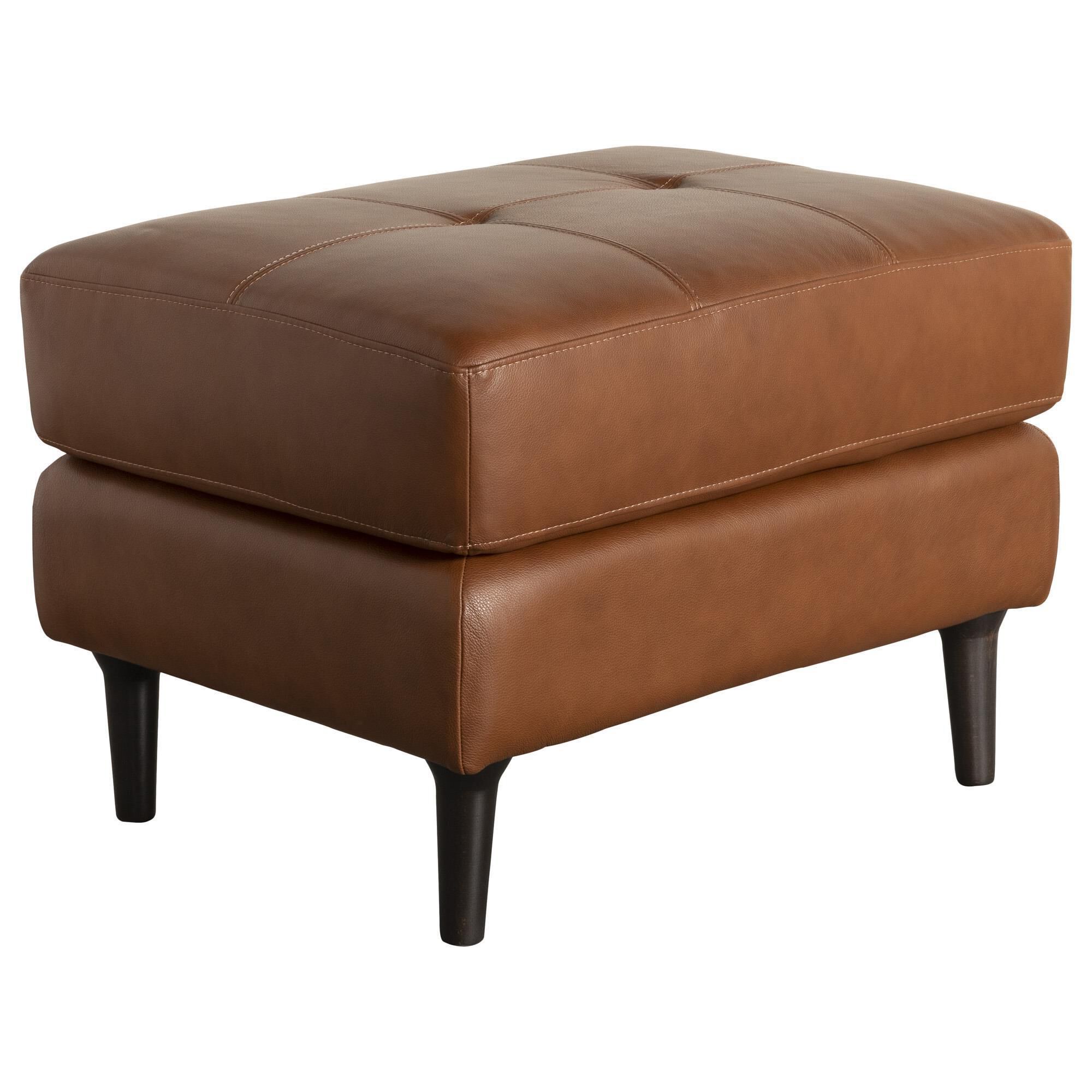 Leather ottoman cognac hotsell