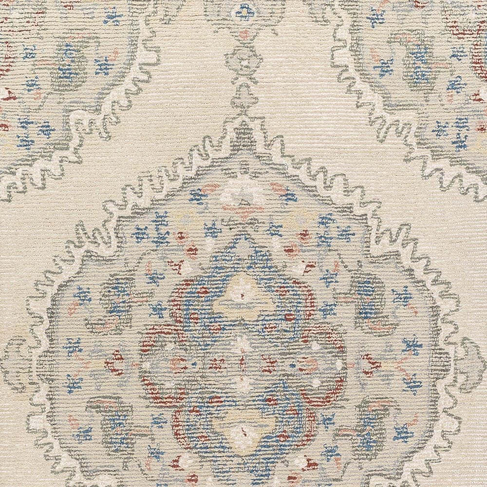 Surya Vivianne 8&#39; x 10&#39; Ivory, Dusty Sage, Brick Red and Dark Blue Area Rug, , large