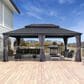 HOMLUX 20-ft x 14-ft Permanent Hardtop Gazebo in Grey with Hardtop Roof (Screen Included), , large
