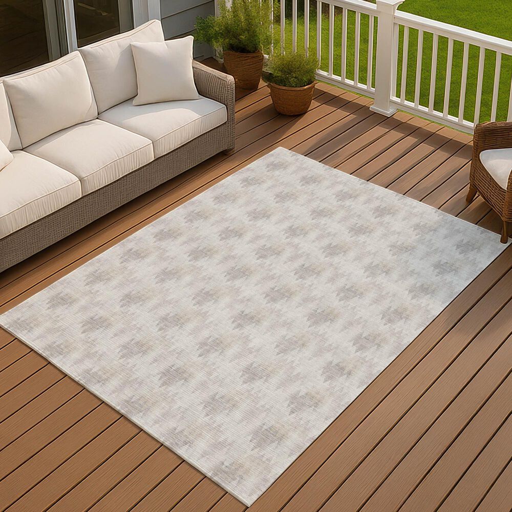 Dalyn Rug Company Soft Essentials Chevron Linen 8' x 10' Area Rug, , large