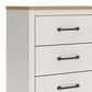 Ashley Linnocreek 4-Drawer Drawer Chest in White and Warm Brown, , large