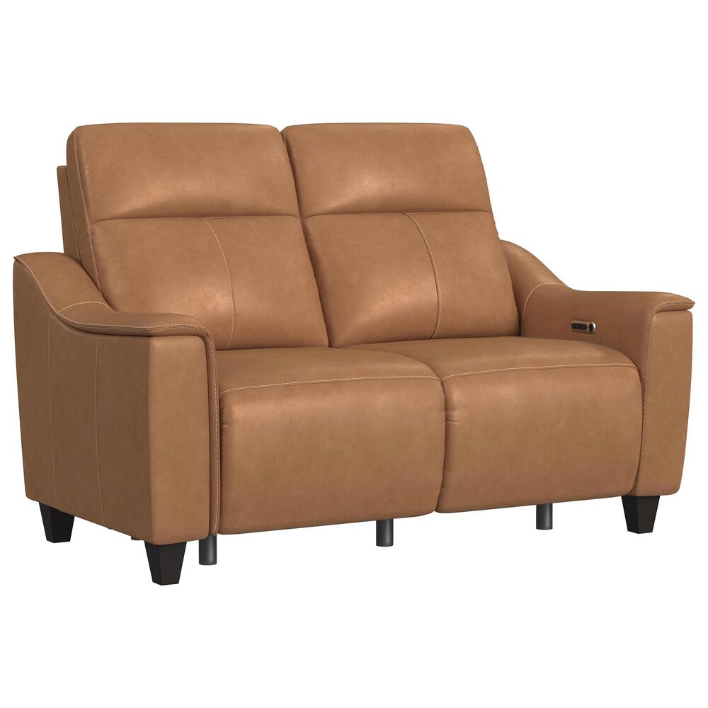Flexsteel Latitudes Power Reclining Loveseat with Power Headrest in Honey, , large