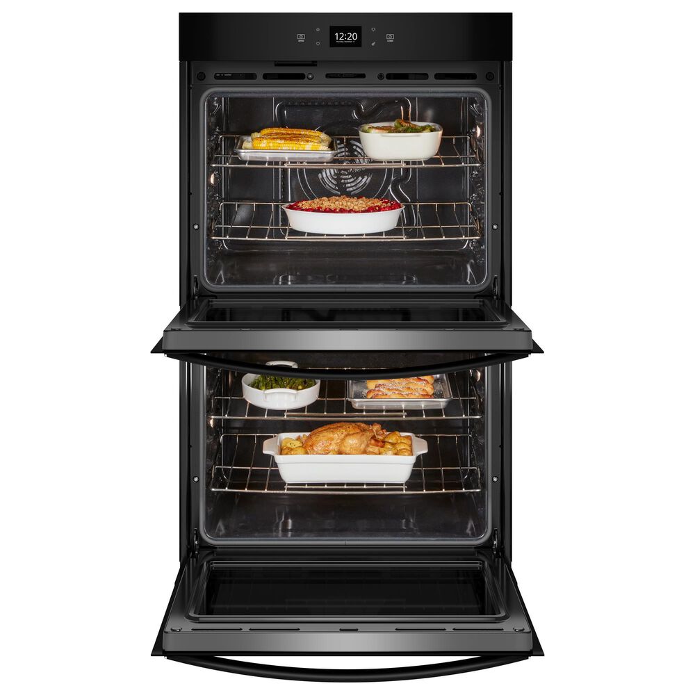 Whirlpool 27&quot; Self-Cleaning Air Fry Single-Fan Smart Double Electric Wall Oven in Black, , large