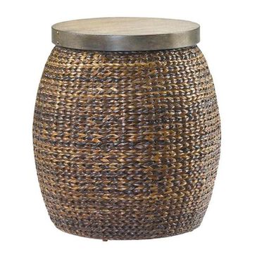 Hammary Hidden Treasures Round Accent Table in Driftwood, , large