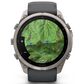 Garmin fenix 9 Pro inReach Smartwatch 51mm Titanium with Graphite and Black Silicone Band, , large