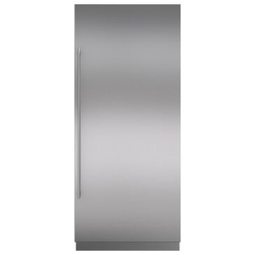 Sub Zero Integrated 36" Column Door Panel with Tubular Handle Left Hinge in Stainless Steel, , large