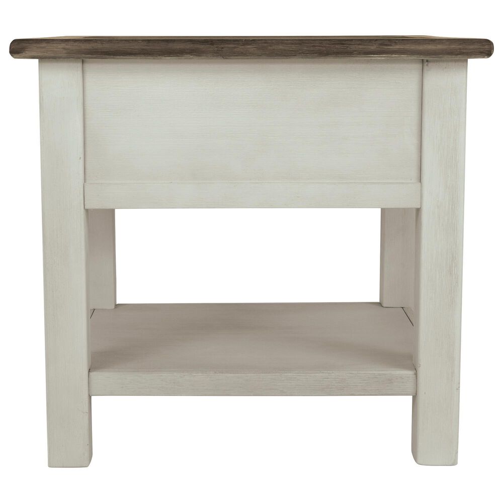 Ashley Bolanburg End Table in Weathered Oak and Antique White, , large