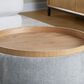 Lumisource Tray Storage Pouf with Leg in Light Grey, , large