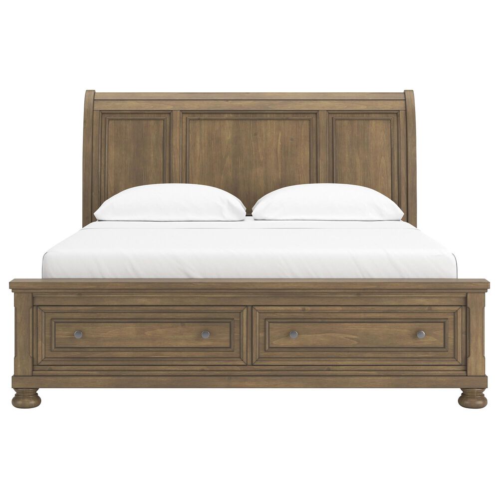 Ashley Feddinger 3-Piece King Storage Bedroom Set in Chestnut Brown, , large