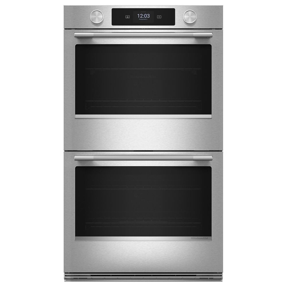 KitchenAid 10 Cu. Ft. Smart Electric Double Wall Oven with Intelligent Cooking Camera in PrintShield Stainless Steel, , large