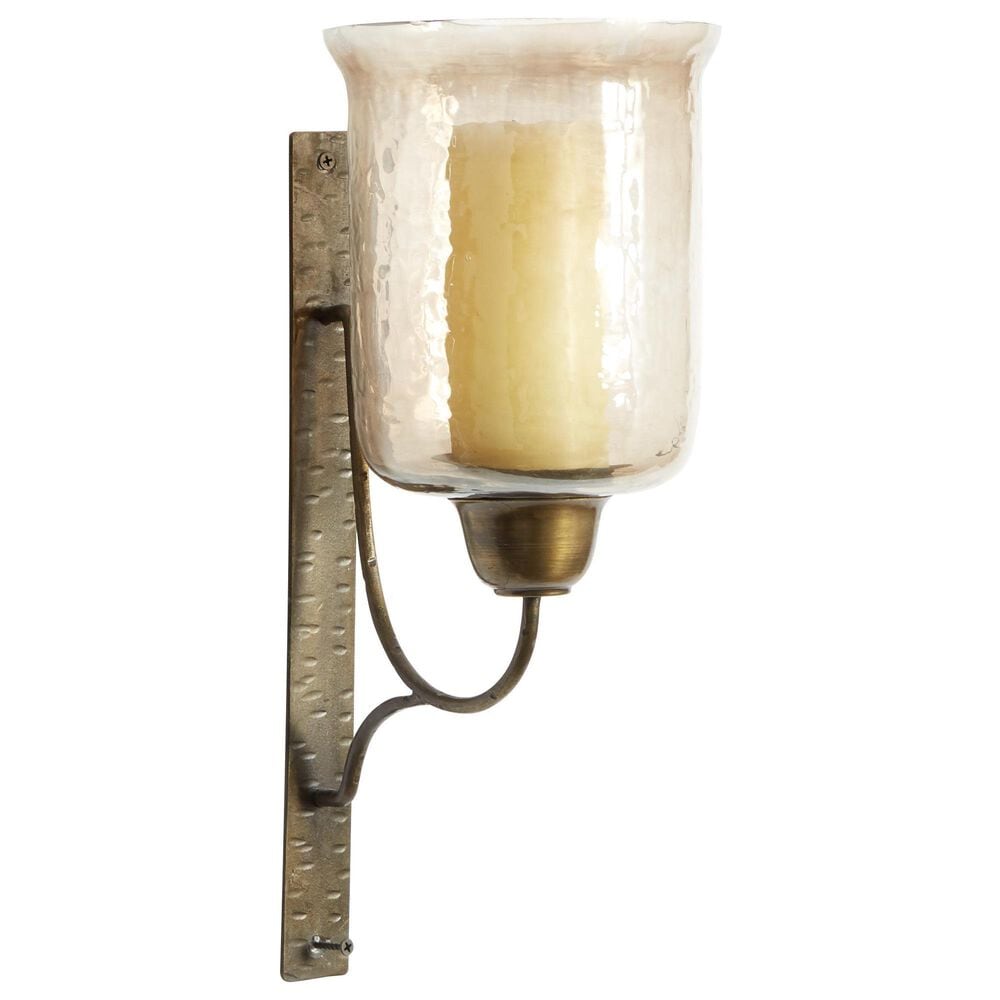 Maple and Jade Handmade Pillar Indoor/Outdoor Wall Sconce in Matte Bronze, , large