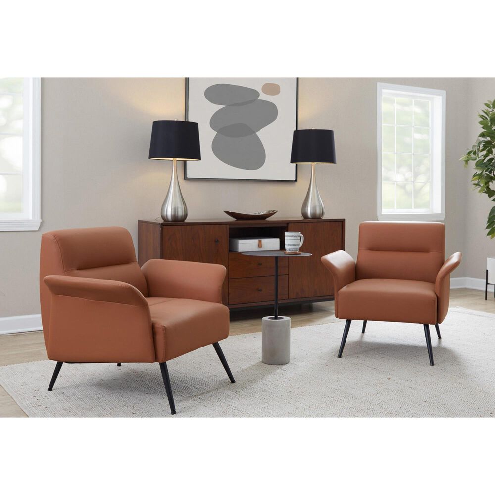 Lumisource Petal Accent Chair in Camel, , large