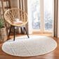 Safavieh Micro-Loop MLP262F 5" Round Gray and Ivory Area Rug, , large