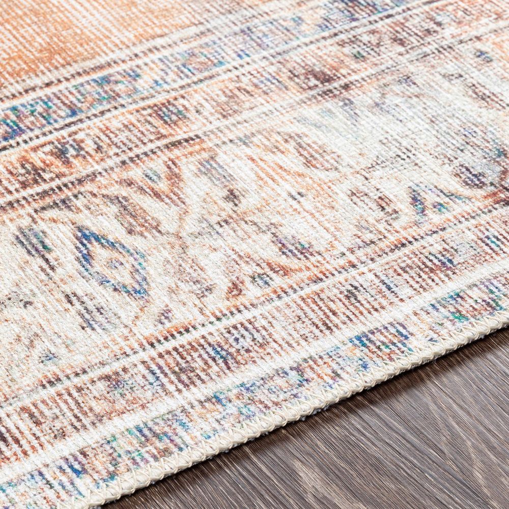 Surya Amelie AML-2312 2&#39; x 2&#39;11&quot; Camel, Wheat, Ivory, Saffron, Orange and Blue Area Rug, , large