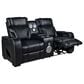 Everly Living Rock Star Power Reclining Loveseat in Black, , large