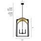 Hunter Dukestown 18" 4-Light Pendant in Natural Iron and Gold Leaf, , large