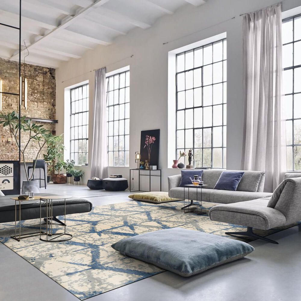 Radici USA Dora 6&#39; x 9&#39; Marin, Blue and Navy Area Rug, , large