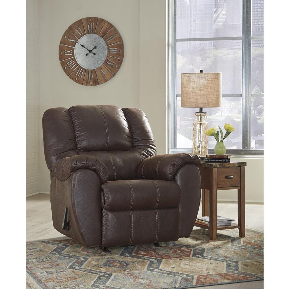 Ashley McGann Manual Rocker Recliner in Walnut, , large