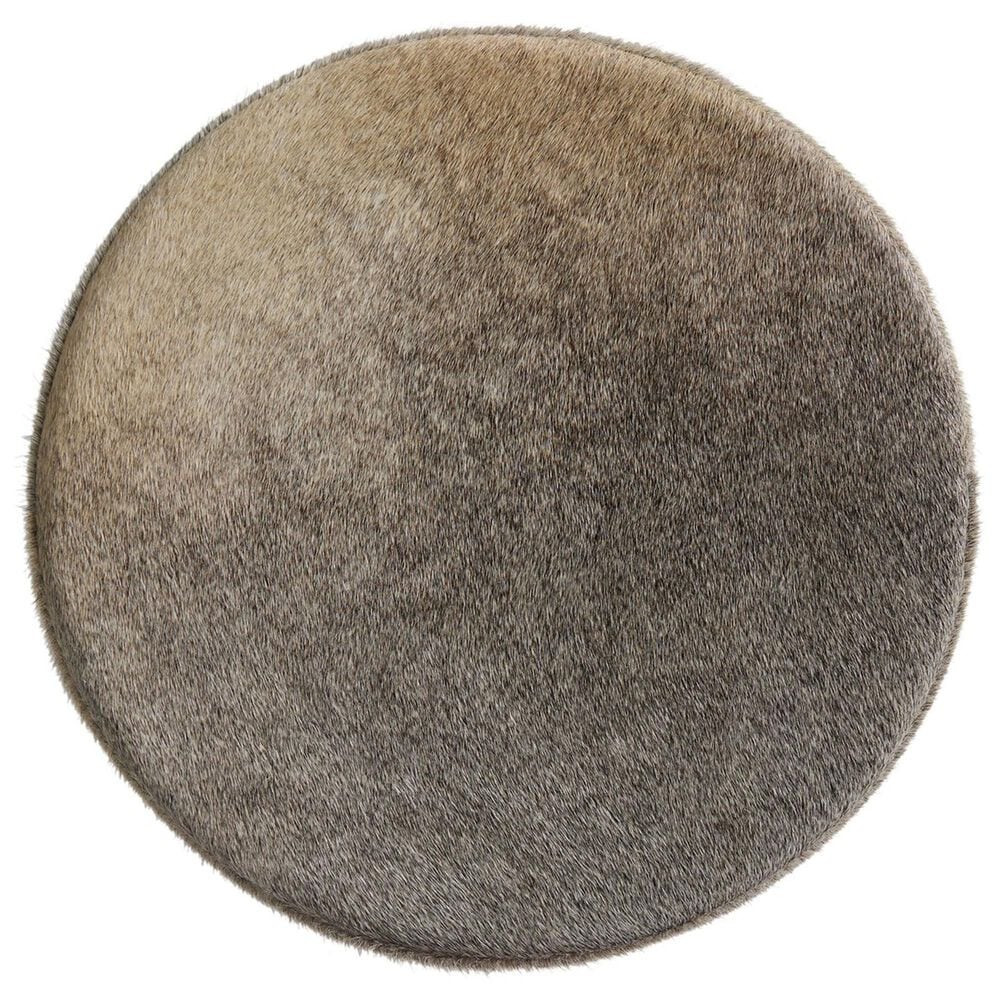 Four Hands Nocona Bar Stool with Black and White Speckled Hide Leather in Gunmetal, , large