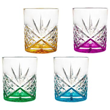 Godinger Silver Dublin Double Old Fashion Glasses in Rainbow (Set of 4), , large