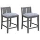 HOMLUX Counter Height Upholstered Chair in Gray (Set of 2), , large