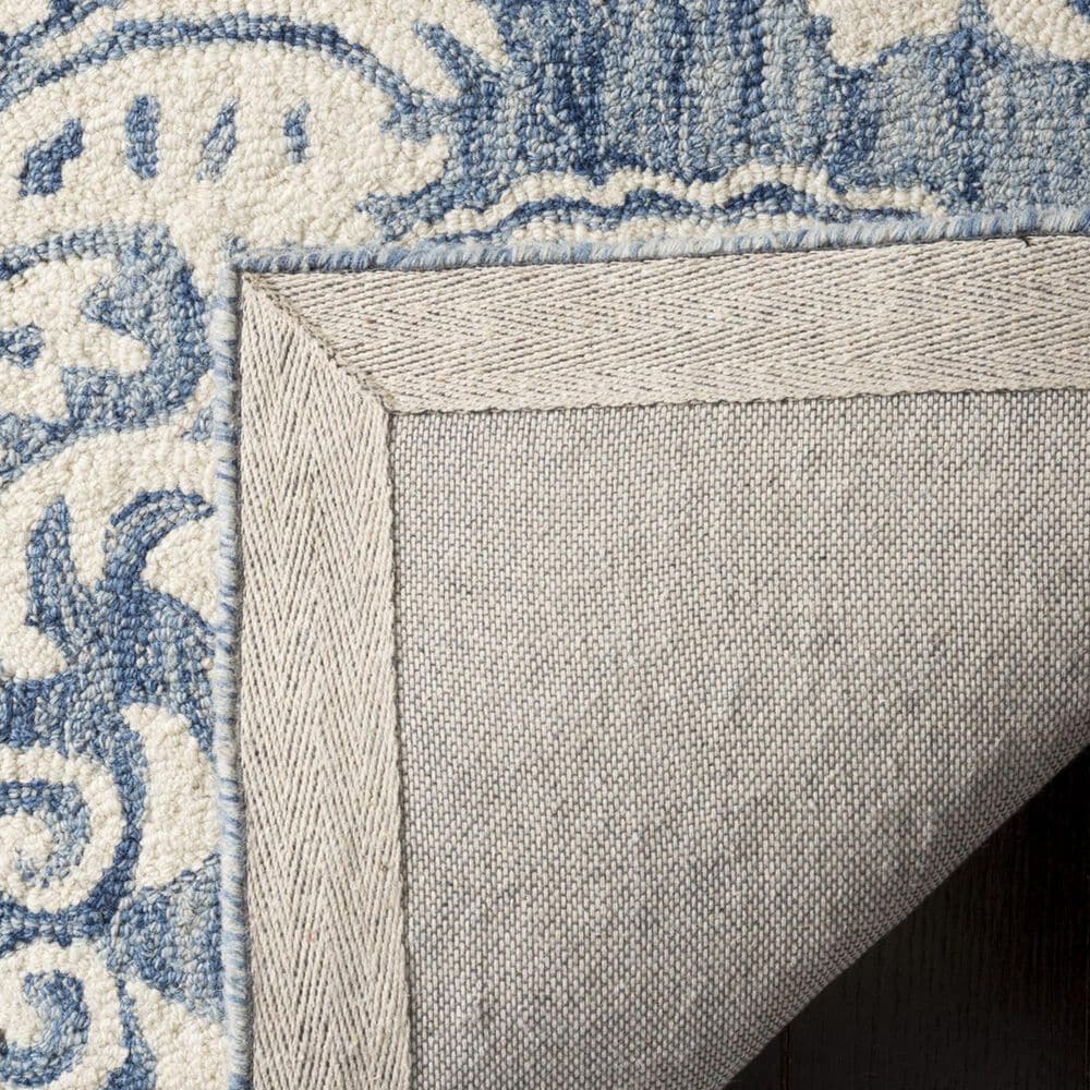 Safavieh Micro-Loop MLP512M 2&#39;3&quot; x 7&#39; Blue and Ivory Runner, , large