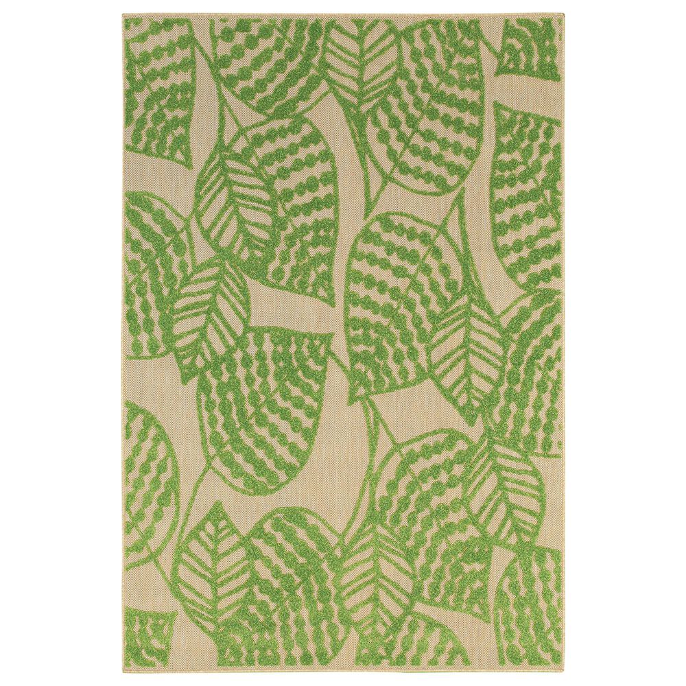 Oriental Weavers Cayman 566F 9"10" x 12"10" Sand and Green Area Rug, , large