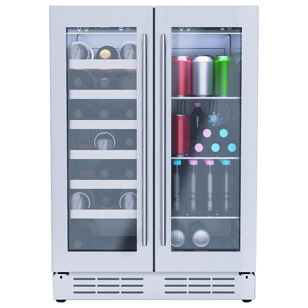Elica 4.8 Cu. Ft. French Door Beverage and Wine Center in Stainless Steel, , large