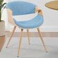 Armen Living Butterfly Arm Chair with Blue Upholstery in Oak, , large