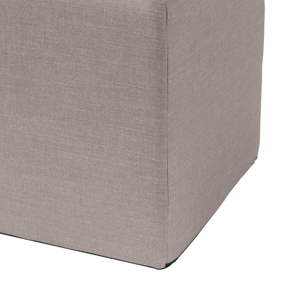 Jaxx Monroe Small Ottoman in Shark Grey, , large