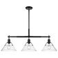 Golden Lighting Orwell Linear 3-Light Pendant in Matte Black, , large