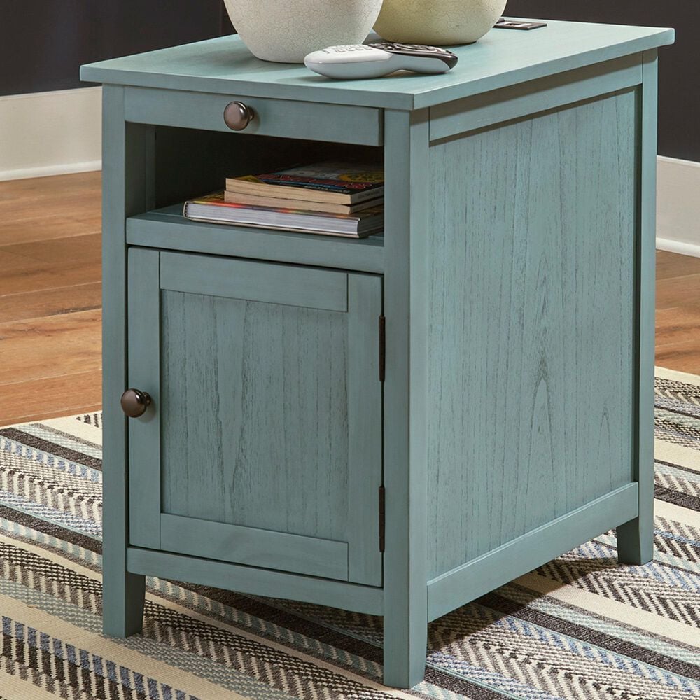 Ashley Treytown Chairside End Table in Teal, , large